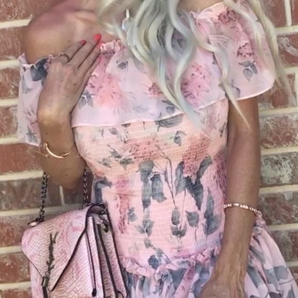 CUSTOM NWT Unique Pink Floral Summer Spring Mini Dress Small Flowy Bodycon - Picture 3 of 15